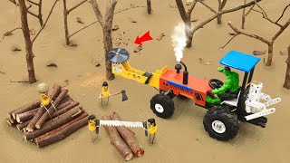 Diy tractor making wood Saw machine science project @sanocreator