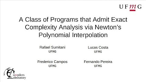 A Class of Programs that Admit Exact Complexity Analysis via Newton’s Polynomial Interpolation