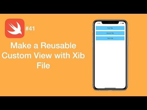 Make a Reusable Custom View with Xib File - Swift #41 - iOS Programming