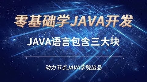零基礎學習JAVA | 課時8 Java語言包含三大塊
