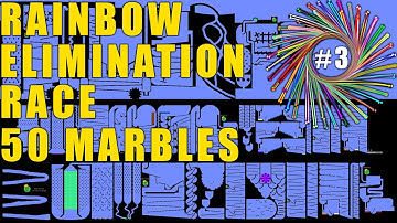 Amazing Rainbow Color Elimination Marble Race 3 in Algodoo \ Marble Race King