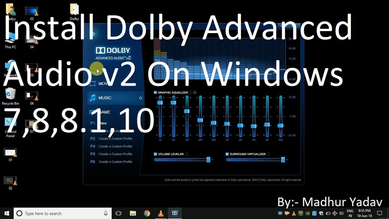 change dolby advanced audio driver