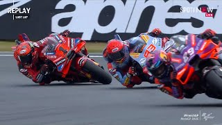 Momen Seru di Akhir Lap! Pecco vs Martin vs Marc Marquez [MotoGP Prancis]