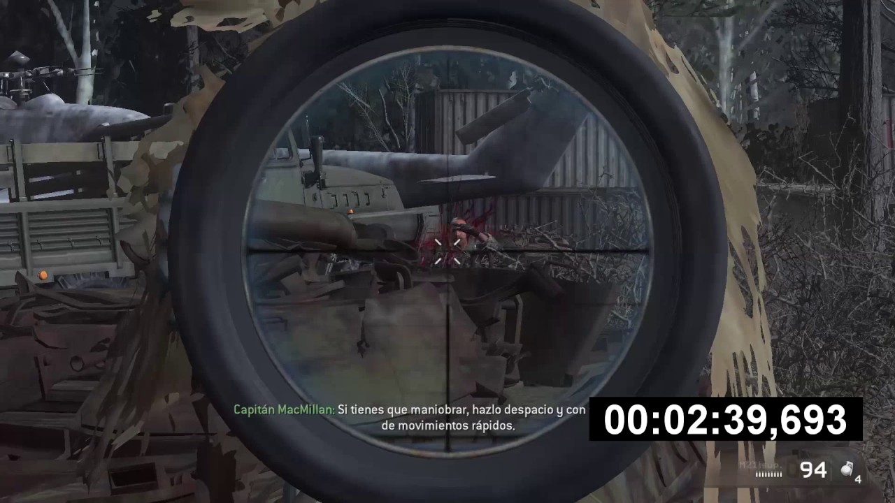 CoD MWR All Ghilled Up Speedrun 