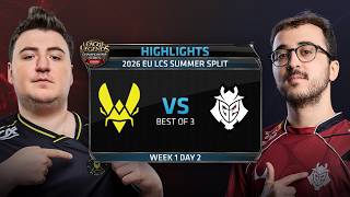VIT vs G2 | HIGHLIGHTS | 2026 #LEC Summer - Week 1 Day 2 | Team Vitality vs G2 Esports