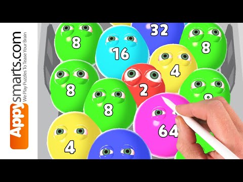 Squeeze The Blobs - Into The Crowd 2048 - Puzzle Game Walkthrough