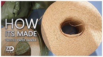 KRAFT PAPER BAG TWISTED ROPE HANDLE MAKING & PASTING VIDEO STEP-BY-STEP | HOW IT