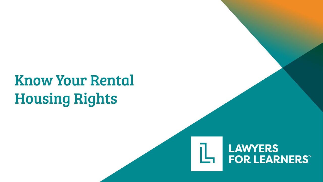 Lawyers for Learners inar Know Your Rental Housing Rights YouTube