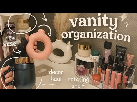 ✨ New makeup organiser + satisfying vanity setup ✨🎀