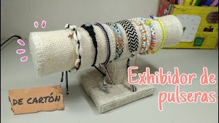 ✂📿How to make an easy bracelet display with cardboard📦 Diy Cute - YouTube