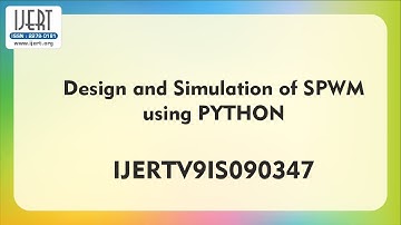 Design and Simulation of SPWM using PYTHON