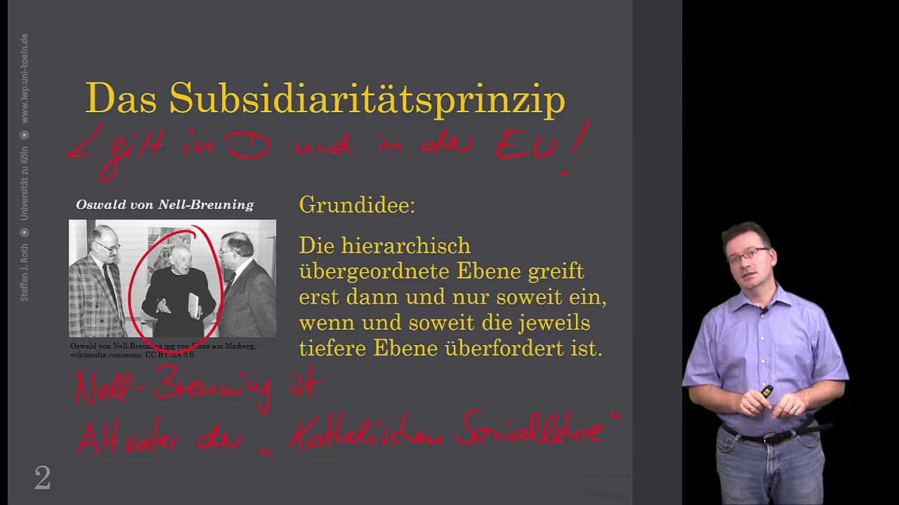 Subsidiaritätsprinzip, Beispiel