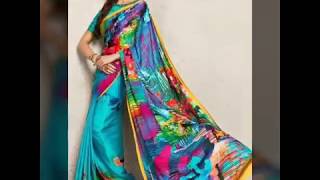 Fancy Multicolors Saree Collection||Beautiful All Colors In One Saree||Navratri Special Collection|| screenshot 4
