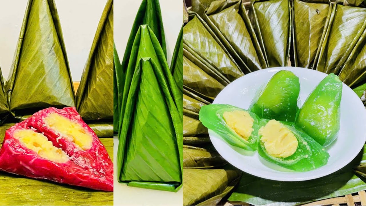 Bánh ít gân khoai môn và bánh ít bột năng 2 món bánh ngon ở miền tây