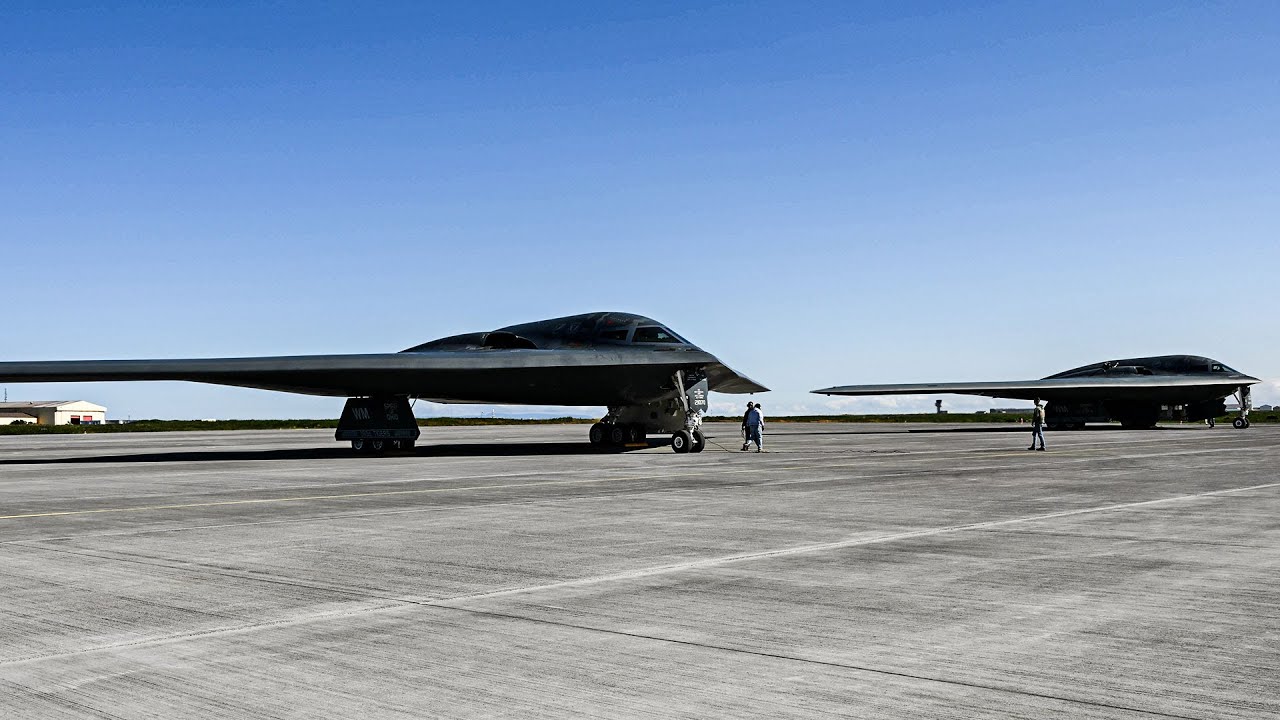 Epic Arrival: Two B-2 Spirits Land in Keflavik, Iceland - YouTube