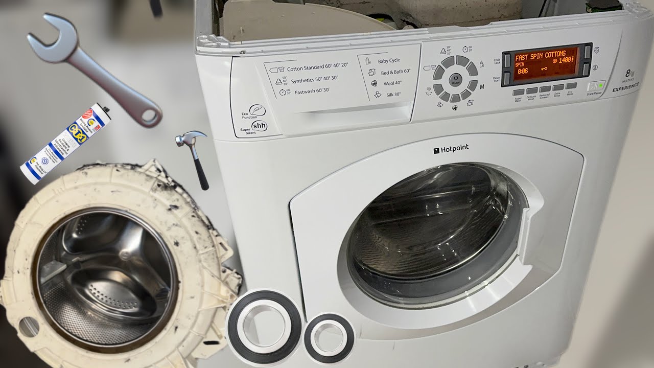 Сделай сам | Замена и проверка подшипников Hotpoint/Indesit | в герметичной ванне