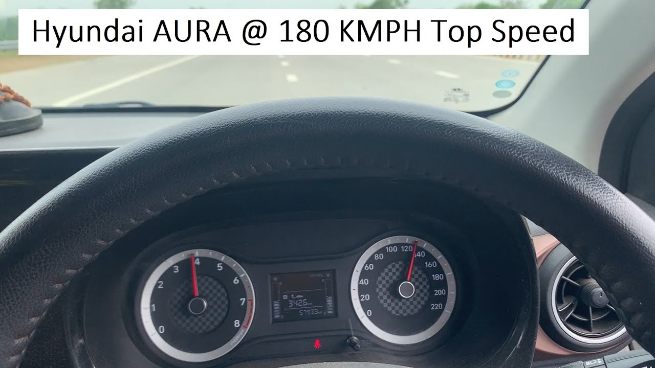 Hyundai Aura on Yamuna Expressway @ 180 kmph Top Speed