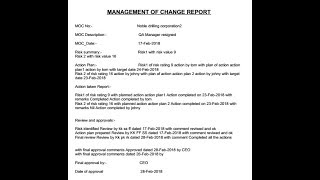 Api Q1 Q2 Management of change part 2