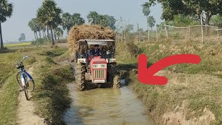 swaraj 844 Fe 4wd tractor stuck in mud #tractorvideo #tractor4wd #swarajtractor #tractor #4x4