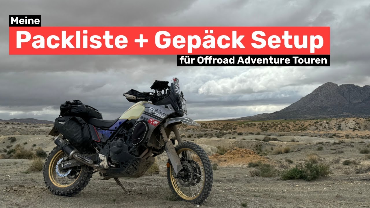 Meine PACKLISTE MOTORRADREISE + offroad GEPÄCK SETUP für Afrika