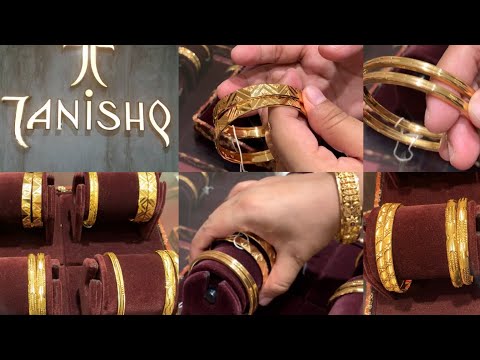 22carat daily wear gold bangle designs with weight and price | Tanishq daily wear gold