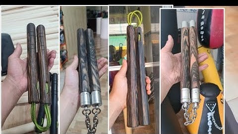 Tổng hợp 4 mẫu côn gỗ cẩm thị xanh _toankungfu