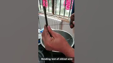 Bending test of nitinol wire