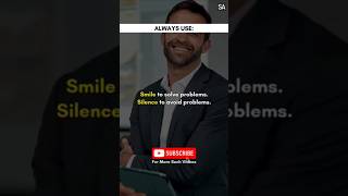 Smile to Solve. Stay Silent to Avoid 🔥 #quotes #stayfocused #solveproblems