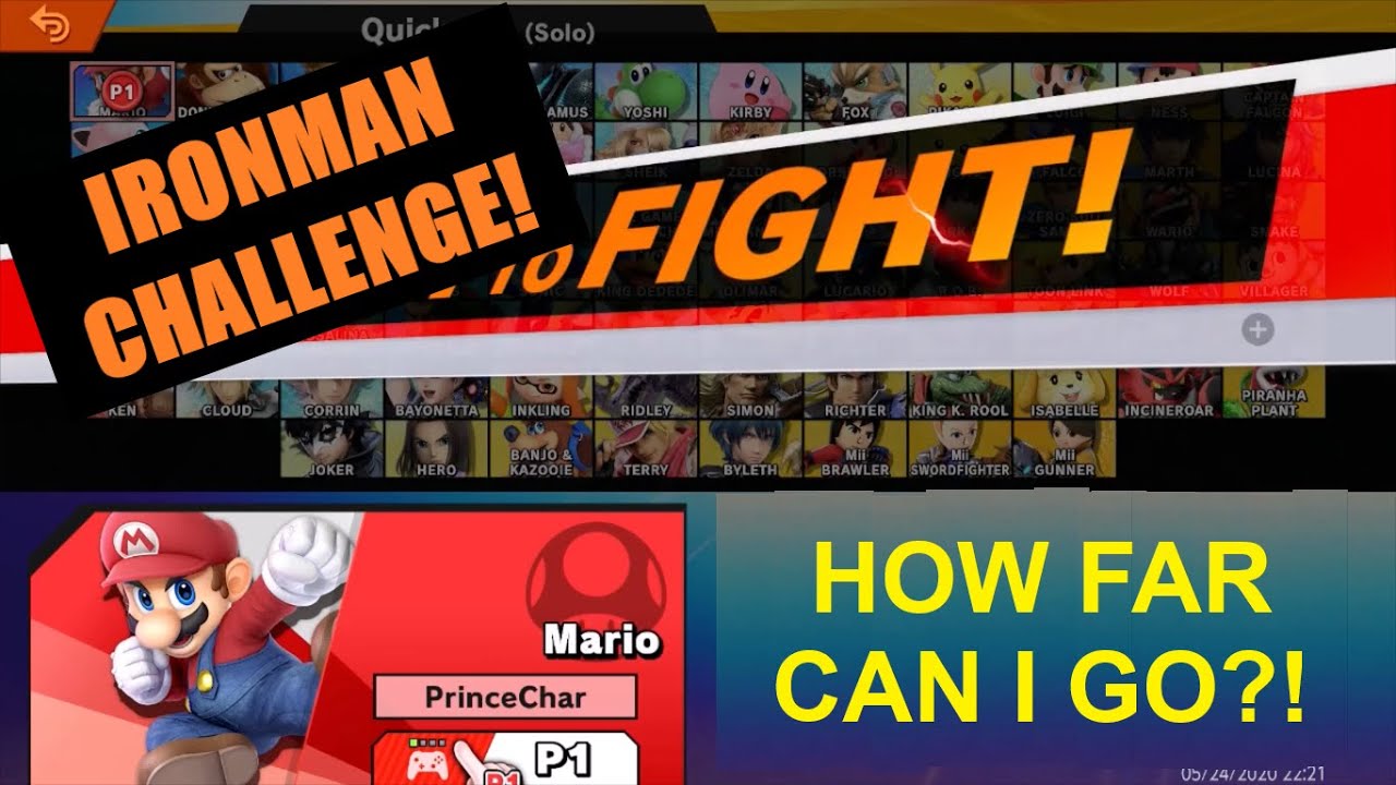 Super Smash Bros Utimate: Ironman Challenge - YouTube