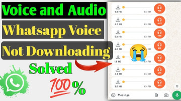 Whatsapp Voice and Audio downloading problem| Voice audio not downloading in Whatsapp| Whatsapp