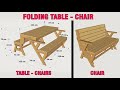 HOW TO MAKE A FOLDING TABLE CHAIR