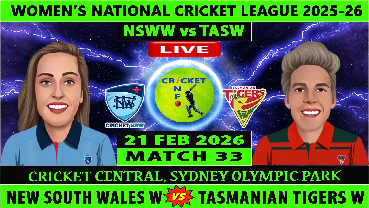 New South Wales Women vs Tasmanian Tigers Women | NSWW vs TASW Live | 33rd OD Match of WNCL 2025-26