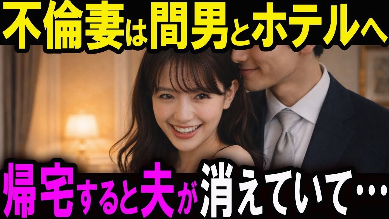 【修羅場】不倫妻は夫に家事を命令し、間男とホテルデートへ。夫が消えた瞬間から妻の地獄がはじまり…【スカッと】