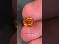Orange sapphire, 2.5 carats, heated, mandarin orange gemstones for jewellery.