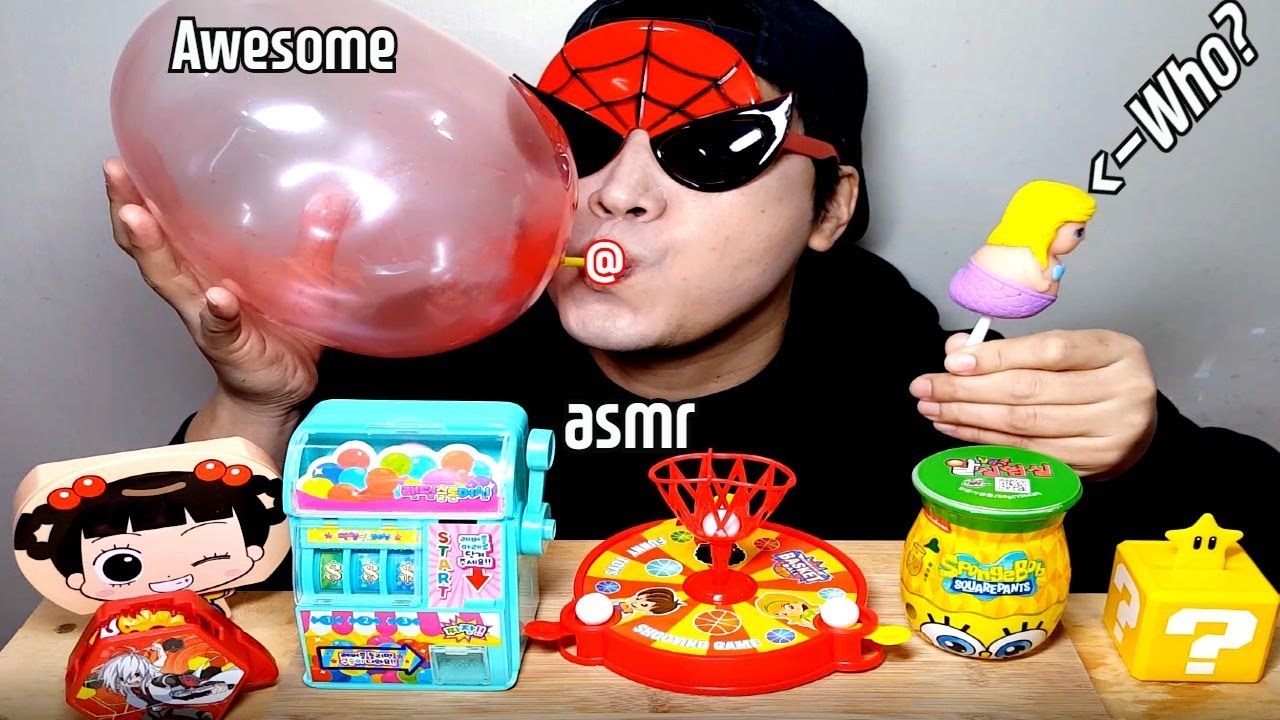 젤리 초코 아이스크림 스파이더맨 먹방 ASMR JELLY CANDY CHOCOLATE ICE CREAM GAME MUKBANG
