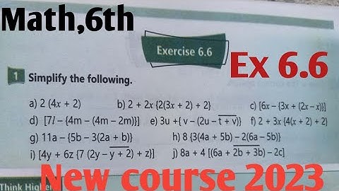 Exercise 6.6 Class 6 Math kpk and PTB new course 2023| Class 6th Maths Ex 6.6 unit 6  SNC