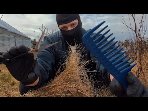 ASMR | Cutting Grass With Scissors Part 3