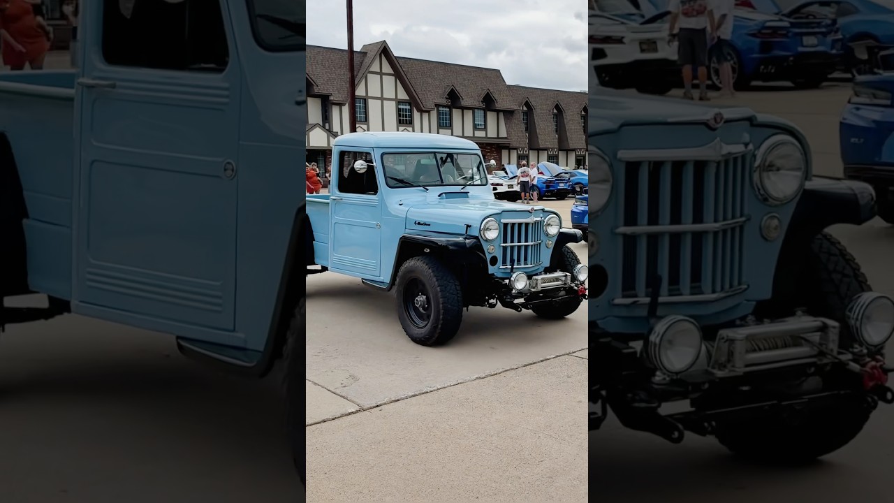 Willys Jeep Pickup Truck Classic  Drive By Engine Sound Sanders Car Cruise 2025