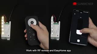 Mini Size RF controller SR-1009CS working with Smart APP, Push Switch and RF Remote