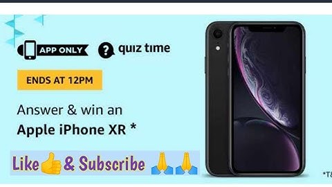 Amazon today quiz answer| Win I phone XR ,Amazon daily quiz answer