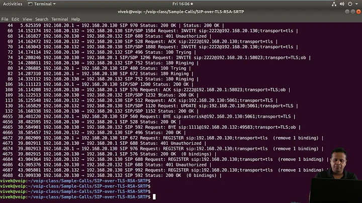VoIP Traffic Analysis course sip ver tls srtp tshark