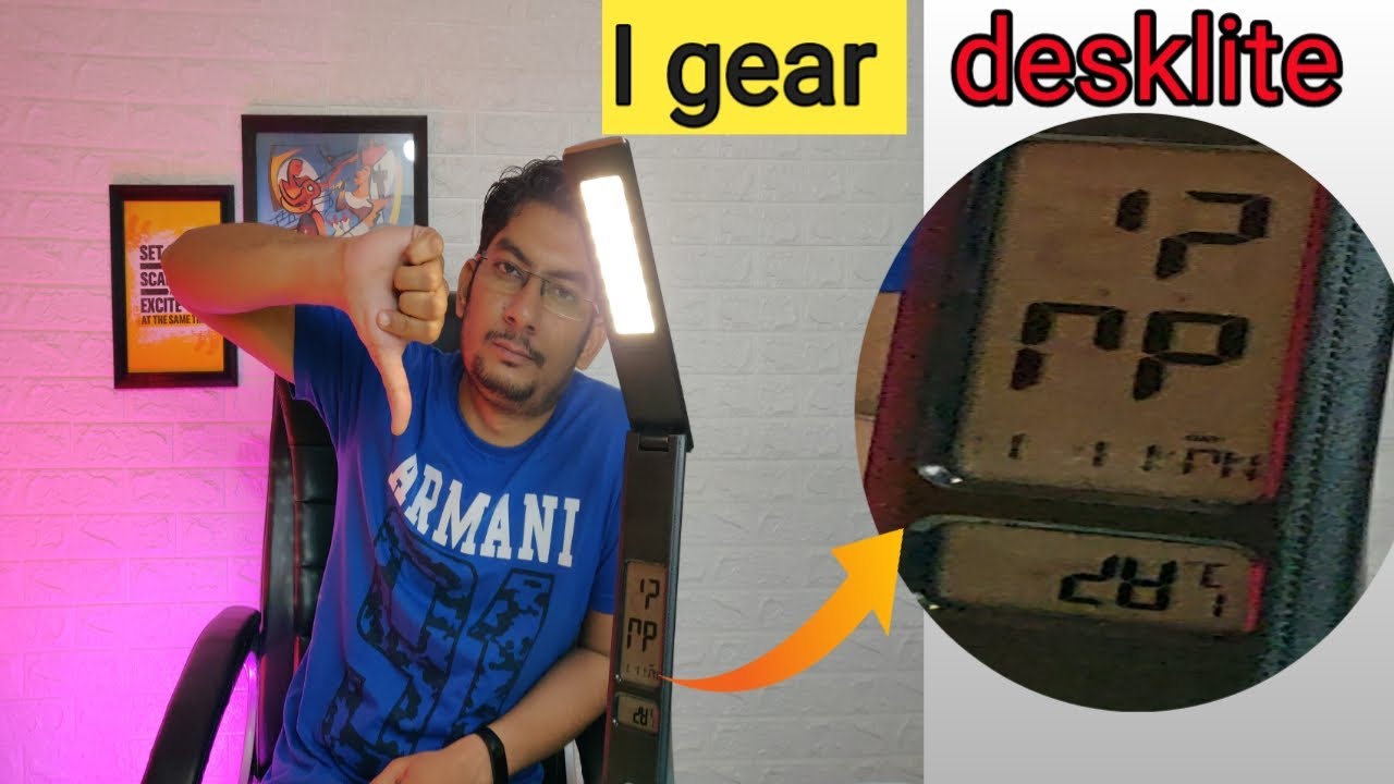 Best Study Lamp In India|Rechargeable Desk Lamp With Clock & Alarm|I Gear Desklight