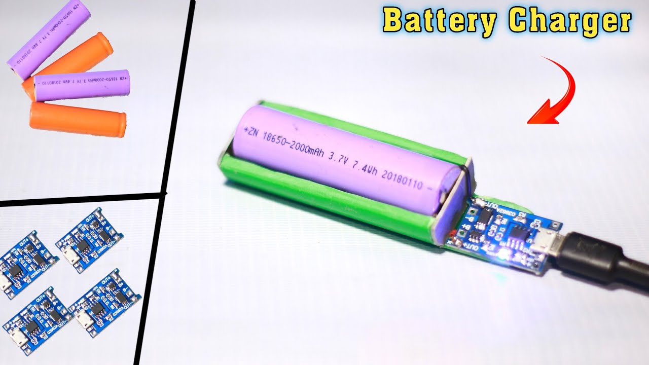 How To Make A 18650 battery charger -3.7 volt battery charger | lithium ...