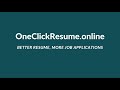 OneClickResume chrome extension