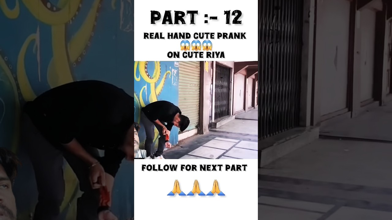 Real hand cut prank on cute 🥺 Riya 