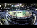 Allstate Arena change-over Depaul basketball to Wolves hockey time-lapse