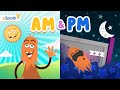 Am and pm  telling time with the minute monsters  2nd grade math song  espark music