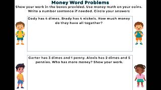 Adding Coin Amounts Within 100¢ | KY.2.MD.8 | 2nd Grade CRA Lesson