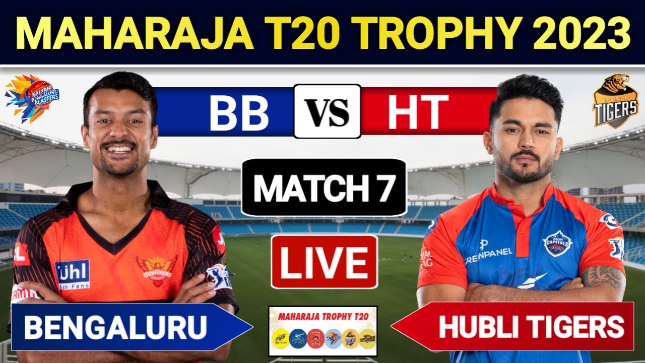 Bengaluru Blasters Vs Hubli Tigers Live Maharaja T20 Trophy Middle Overs