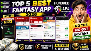 TOP 5 Best Fantasy Cricket Apps | Free Fantasy Apps | New Fantasy Apps No TDS No GST screenshot 3